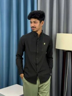 Tuxedo Shirt - Black(TS-4)