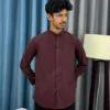 Tuxedo Shirt - Maroon(TS-3)