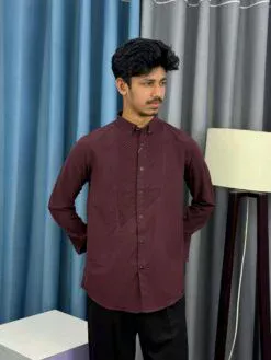 Tuxedo Shirt - Maroon(TS-3)