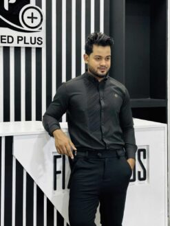 Alternative view of Tuxedo Shirt - Black(TS-4)