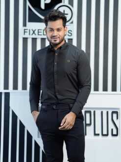 Tuxedo Shirt - Black(TS-4)