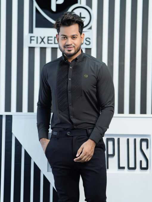 Tuxedo Shirt - Black
