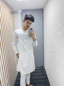 Alternative view of Embroidery Half Body Sequence (White) 1224