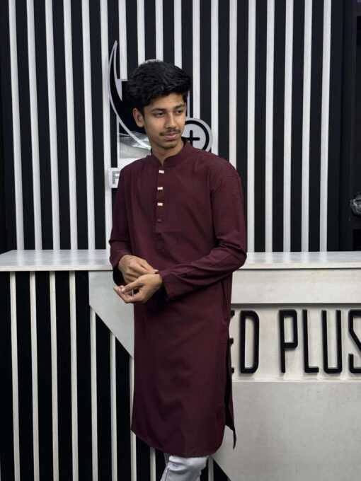 Formal Panjabi Deep Maroon