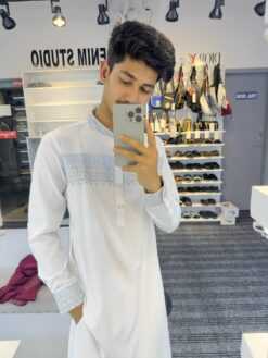 Embroidery Half Body Sequence (White) 1224