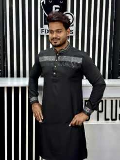 Alternative view of Embroidery Half Body Sequence (Black) 1220