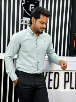 Alternative view of Formal Shirt (Light bluish green)