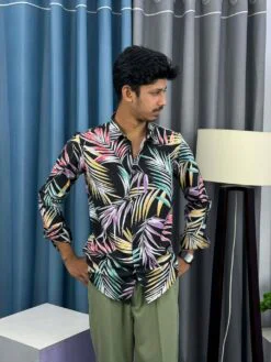 Lyckra Full Sleeve Print Shirt 253