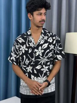 Alternative view of V-Cut Drop Shoulder Shirt 00161