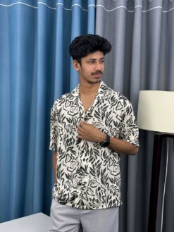 Alternative view of V-Cut Drop Shoulder Shirt 00157