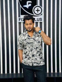 Alternative view of V-Cut Drop Shoulder Shirt 00151