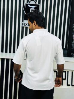 Alternative view of Drop Shoulder Polo White (DSP-1)