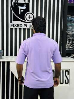 Alternative view of Drop Shoulder Polo purple (DSP-5)