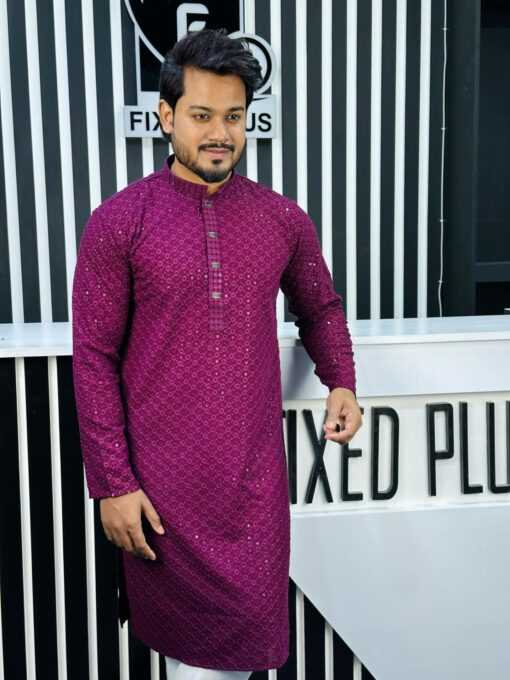 Sequence Panjabi Velvet Maroon (17011)