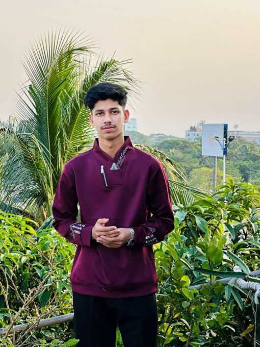 Men's Sweatshirt (Magenta) 2028