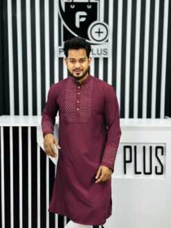 Alternative view of Commando Panjabi Velvet Maroon (CP-7)