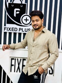 Chinese Spandex Shirt (Coffee)(CSS-31)