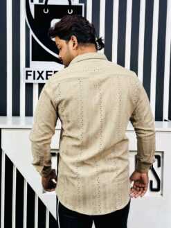 Alternative view of Chinese Spandex Shirt (Coffee)(CSS-31)