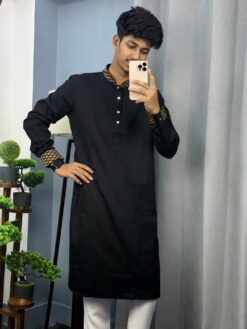 Embroidery Cuff  Collar Black 1222