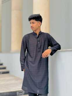 Cut Work Classic Panjabi Black(CWCP-3)