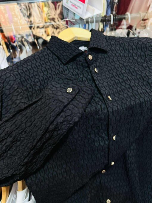 Popcorn Textured Ambush Shirt Black (PTAS-2)