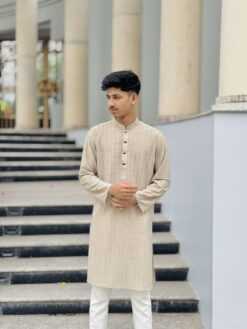 Cut Work Classic Panjabi Light Beige (CWCP-1)