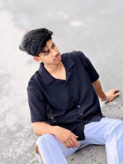 Alternative view of Drop Shoulder Shirt Black (DSS-2)