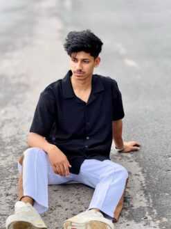 Drop Shoulder Shirt Black (DSS-2)