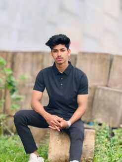 Imported China Polo Shirt Black (ICPT-5)