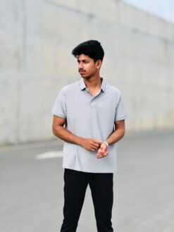 Imported China Polo Shirt (Premium Grey) (ICPT-11)