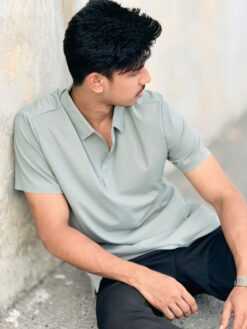 Alternative view of Imported China Polo Shirt (Light Green) (ICPT-9)