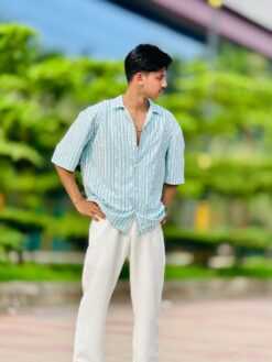 Alternative view of Drop Shoulder Printed Shirt(DSPS-3)