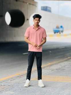 Imported China Polo Shirt-Pink- (ICPT-3)