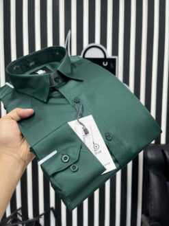 Elegant Glossy Formal Shirt(Green)(EGFS-2)