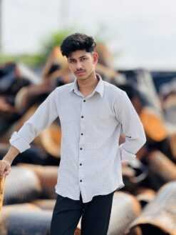 Textured Casual Shirt (Ash) (TCS-6)