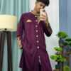 Sherwani Cutting Kurta – Wine Purple (SCK-3)
