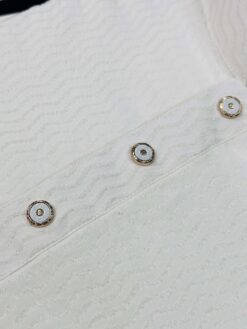 Alternative view of Premium Wave-Texture White Panjabi (PWP-1)