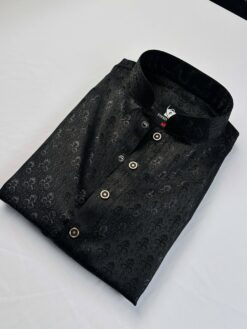Noir Classic Black Katan Panjabi (RKP-4)