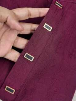 Alternative view of Royal Textura Panjabi – Maroon Luxe  (RWP-7)