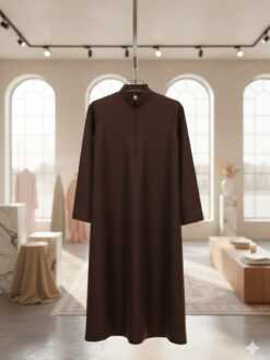 Alternative view of Nusantara Classic Indonesian Thobe – Coffee Brown (NIT-4)