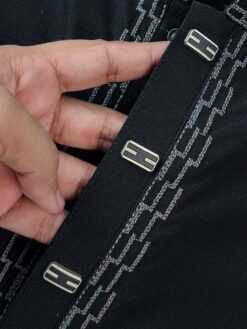 Alternative view of Premium Classic Panjabi – Black (PSP-4)