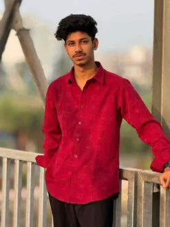 Urban Weave Classic Shirt – Crimson Red (UWS-7)