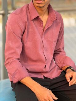 Alternative view of Urban Weave Classic Shirt – Dusty Rose (UWS-6)