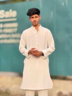 Royal Weave Panjabi – White (RWP-8)