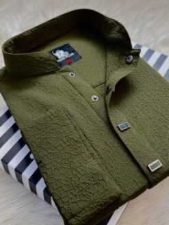 Alternative view of Royal Weave Panjabi – Olive (RWP-11)