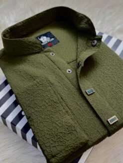 Alternative view of Royal Weave Panjabi – Olive (RWP-11)