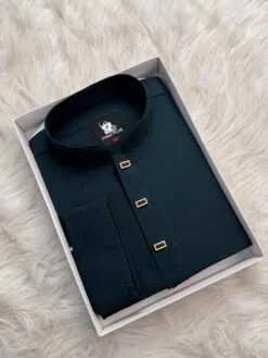 Royal Weave Panjabi – Dark Bottle Green (RWP-10)