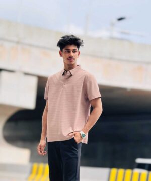 Alternative view of Imported China Polo Shirt (Lotus Root Powder) (ICPT-8)