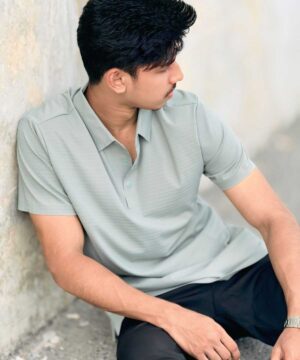 Alternative view of Imported China Polo Shirt (Light Green) (ICPT-9)