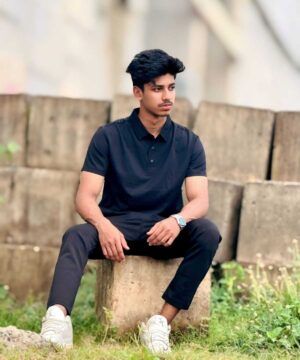 Alternative view of Imported China Polo Shirt Black (ICPT-5)